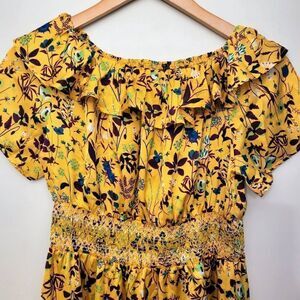 NWOT Lapis Anthropology Boho Cottagecore Flowy Feminine Floral Ruffle Sundress